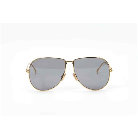 Fendi FF 0437/s 001/ir Yellow Gold Green Grey Lens Women 